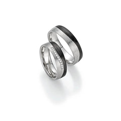 Fischer Trauringe Platin Carbon® Shadow & Light