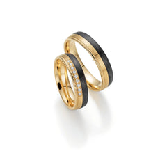 Fischer Trauringe Gold Carbon®Bond of Love