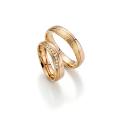 Fischer Trauringe Gold Design Sonnentanz