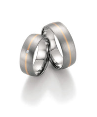Bayer Trauringe Timeless - Rotgold & Platin Eheringe