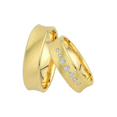 Central Trauringe Classics Gelbgold Eheringe BF7-6 | Ring mit Diamant