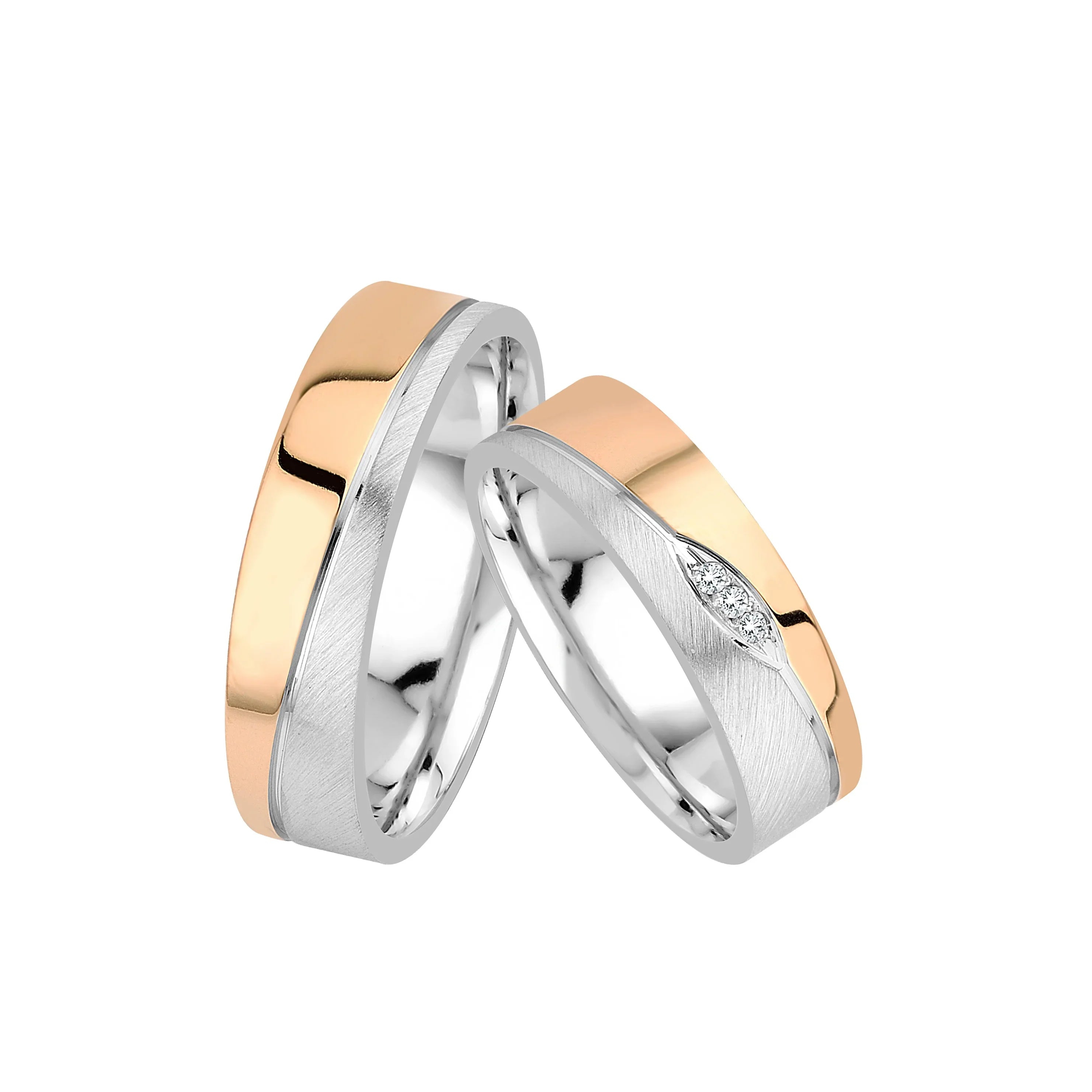 Central Trauringe Classics in Rotgold & Weissgold Eheringe F118