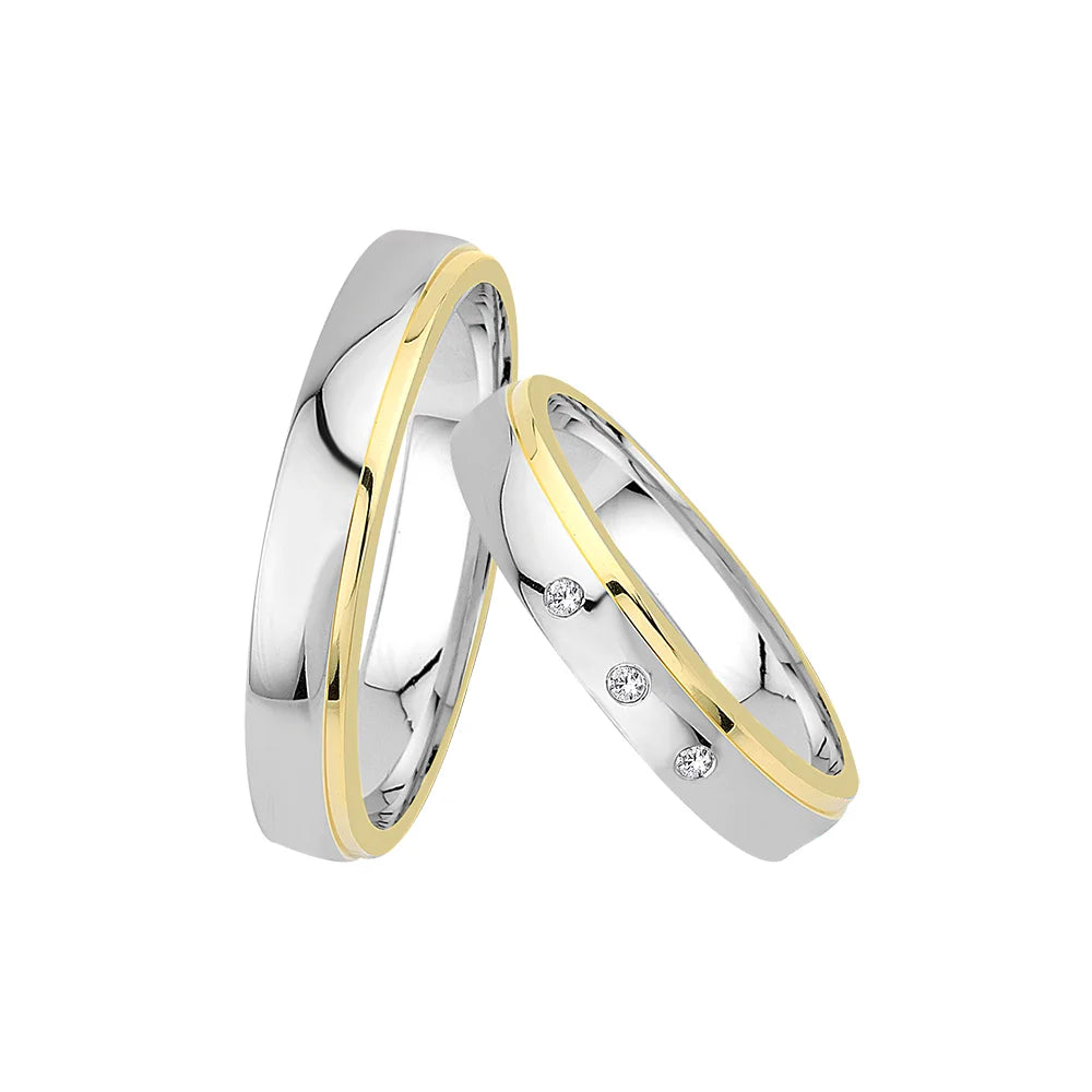 Central Trauringe Classics - Weissgold & Gelbgold Eheringe F303