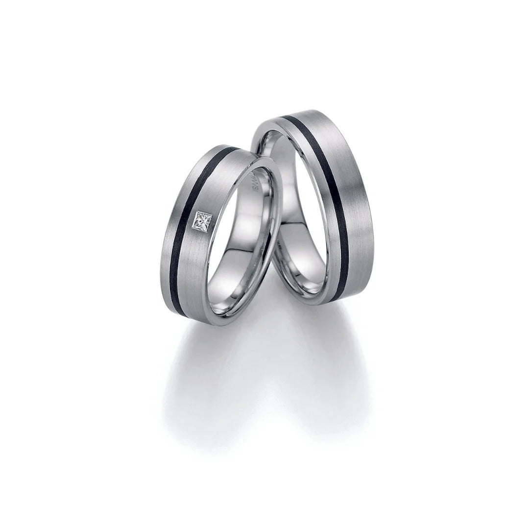 Fischer Trauringe Palladium Carbon® Simplicity
