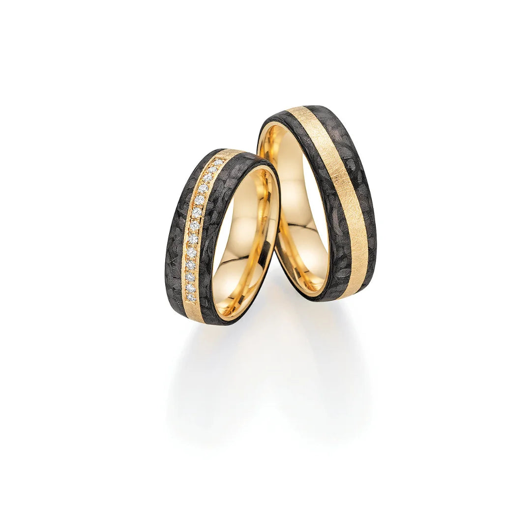 Fischer Trauringe Gold Carbon® Eyecatcher