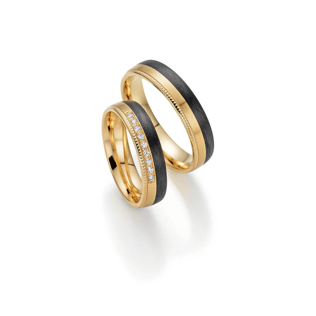 Fischer Trauringe Gold Carbon®Bond of Love