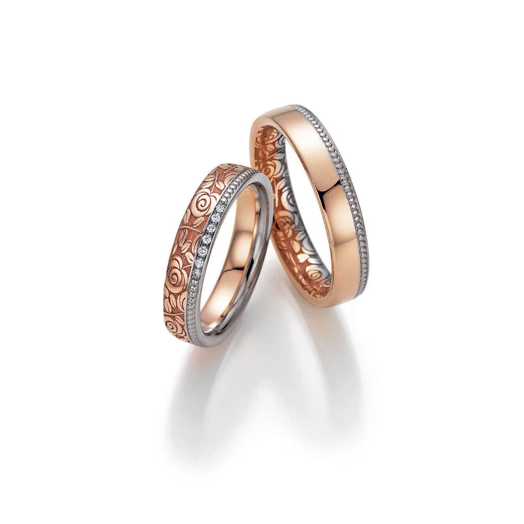 Fischer Trauringe Gold Flora Rosenband