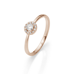 Rauschmayer Diamantringe Ja! Solitaire Box Halo Rosegold 51-00023