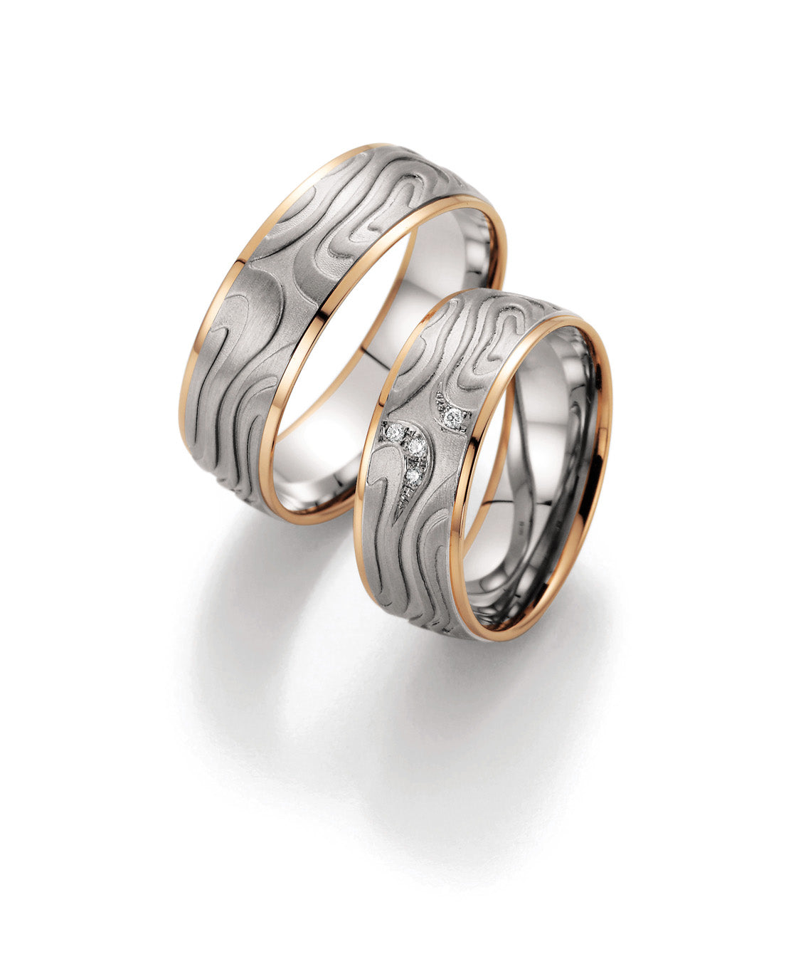 Bayer Trauringe Felicity - Rotgold & Platin Eheringe