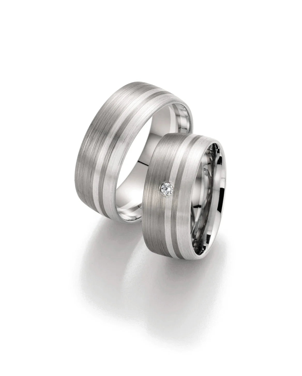 Bayer Trauringe Faith - Graugold & Platin Eheringe
