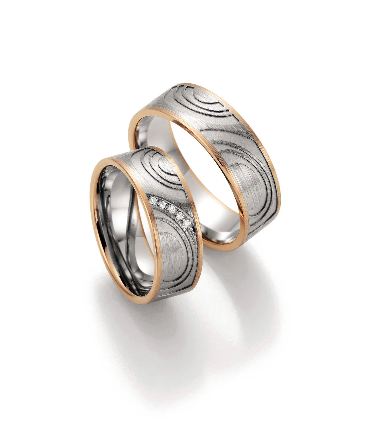 Bayer Trauringe Fortune - Rotgold & Platin Eheringe
