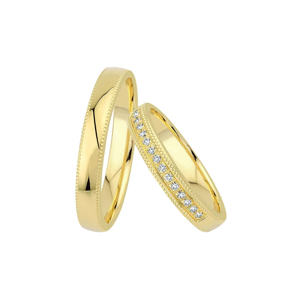 Central Trauringe Classics - Gelgold Eheringe F642 | Ring mit Diamant
