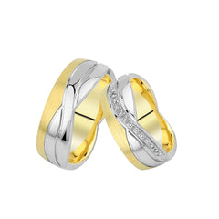 Central Trauringe Classics Weissgold & Gelbgold Eheringe F115